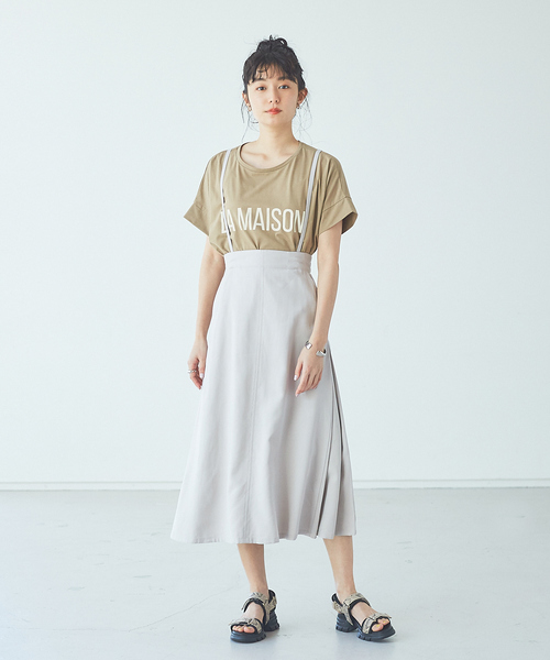abahouse mavie（アバハウスマヴィ）の「【販売店舗限定】ワイドビッグロゴTシャツ（Tシャツ/カットソー・レディース・ホワイト/ベージュ/チャコールグレー/モスグリーン・フリー）」の13枚目の写真