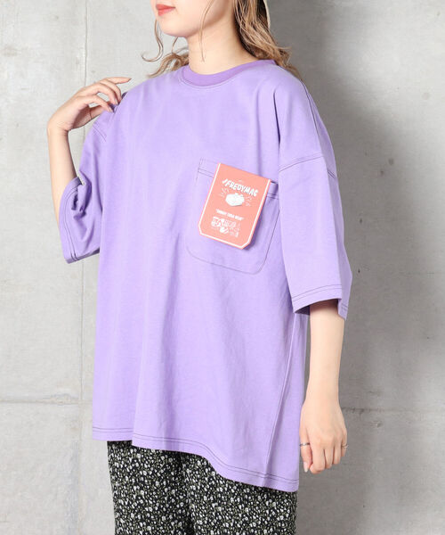 FREDY MAC（フレディーマック）の「【新色追加】【FREDYMAC ”SUNDAY TOOLS WEAR”】コントラストステッチポケットTシャツ（Tシャツ/カットソー・メンズ・アイボリー/オフホワイト/ブラック/ミント/ピンク/パープル/イエロー・M）」の6枚目の写真