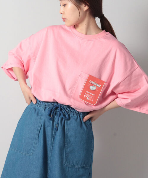 FREDY MAC（フレディーマック）の「【新色追加】【FREDYMAC ”SUNDAY TOOLS WEAR”】コントラストステッチポケットTシャツ（Tシャツ/カットソー・メンズ・アイボリー/オフホワイト/ブラック/ミント/ピンク/パープル/イエロー・M）」の7枚目の写真