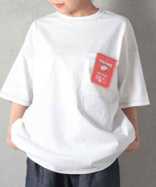 FREDY MAC（フレディーマック）の「【新色追加】【FREDYMAC ”SUNDAY TOOLS WEAR”】コントラストステッチポケットTシャツ（Tシャツ/カットソー・メンズ・アイボリー/オフホワイト/ブラック/ミント/ピンク/パープル/イエロー・M）」の19枚目の写真