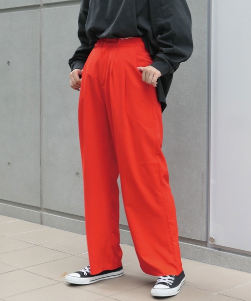 CORNERS(コーナーズ)の「カラーストレートスラックスパンツ(スラックス・レディース・ネイビー/ブラウン/レッド/グリーン/ライトベージュ/ブラック/ライトグリーン/ベージュ系その他/パープル/ブルー/ピンク・M/L)」の11枚目の写真