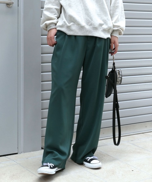 CORNERS(コーナーズ)の「カラーストレートスラックスパンツ(スラックス・レディース・ネイビー/ブラウン/レッド/グリーン/ライトベージュ/ブラック/ライトグリーン/ベージュ系その他/パープル/ブルー/ピンク・M/L)」の6枚目の写真