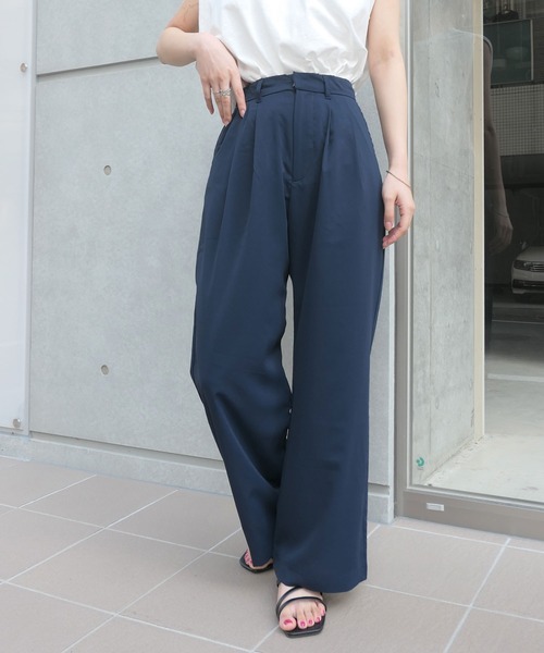 CORNERS(コーナーズ)の「カラーストレートスラックスパンツ(スラックス・レディース・ネイビー/ブラウン/レッド/グリーン/ライトベージュ/ブラック/ライトグリーン/ベージュ系その他/パープル/ブルー/ピンク・M/L)」の15枚目の写真