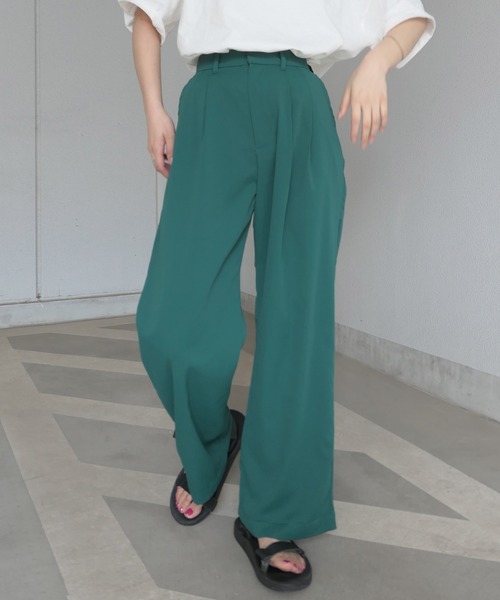 CORNERS(コーナーズ)の「カラーストレートスラックスパンツ(スラックス・レディース・ネイビー/ブラウン/レッド/グリーン/ライトベージュ/ブラック/ライトグリーン/ベージュ系その他/パープル/ブルー/ピンク・M/L)」の16枚目の写真