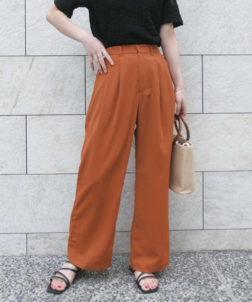 CORNERS(コーナーズ)の「カラーストレートスラックスパンツ(スラックス・レディース・ネイビー/ブラウン/レッド/グリーン/ライトベージュ/ブラック/ライトグリーン/ベージュ系その他/パープル/ブルー/ピンク・M/L)」の17枚目の写真