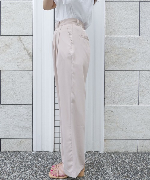 CORNERS(コーナーズ)の「カラーストレートスラックスパンツ(スラックス・レディース・ネイビー/ブラウン/レッド/グリーン/ライトベージュ/ブラック/ライトグリーン/ベージュ系その他/パープル/ブルー/ピンク・M/L)」の20枚目の写真