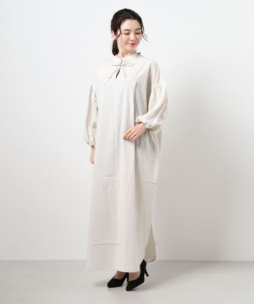 yuw（ユウ）の「２ＷＡＹパフワンピース８Ｓ　946794（ワンピース・レディース・ブラック/ベージュ/グリーン/パープル・FREE）」の7枚目の写真