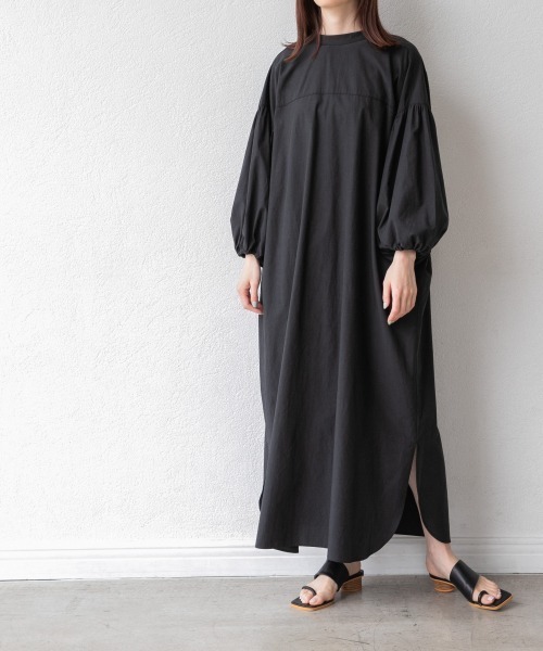 yuw（ユウ）の「２ＷＡＹパフワンピース８Ｓ　946794（ワンピース・レディース・ブラック/ベージュ/グリーン/パープル・FREE）」の2枚目の写真