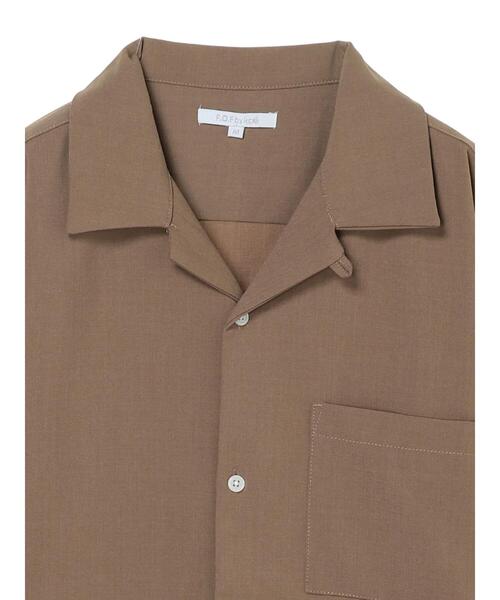 koe（コエ）の「ドライタッチポリトロ半袖オープンカラーシャツ＊（シャツ/ブラウス・レディース・ブラック/サックスブルー/ベージュ/ライトベージュ・L/M）」の19枚目の写真