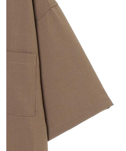 koe（コエ）の「ドライタッチポリトロ半袖オープンカラーシャツ＊（シャツ/ブラウス・レディース・ブラック/サックスブルー/ベージュ/ライトベージュ・L/M）」の20枚目の写真