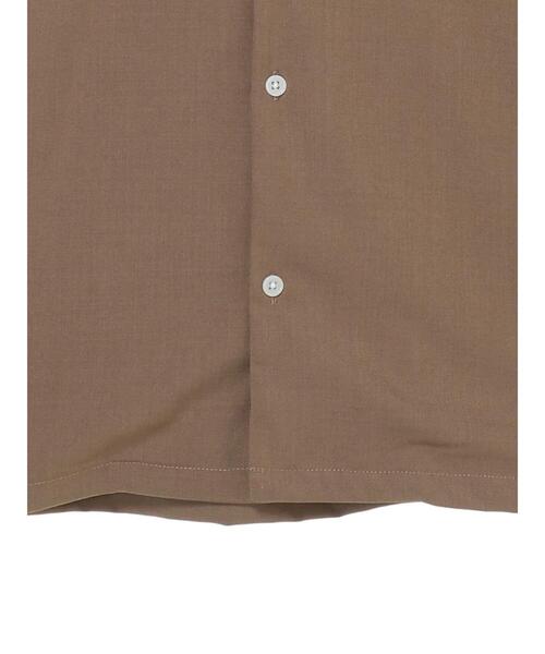 koe（コエ）の「ドライタッチポリトロ半袖オープンカラーシャツ＊（シャツ/ブラウス・レディース・ブラック/サックスブルー/ベージュ/ライトベージュ・L/M）」の21枚目の写真