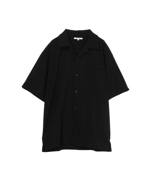 koe（コエ）の「ドライタッチポリトロ半袖オープンカラーシャツ＊（シャツ/ブラウス・レディース・ブラック/サックスブルー/ベージュ/ライトベージュ・L/M）」の22枚目の写真