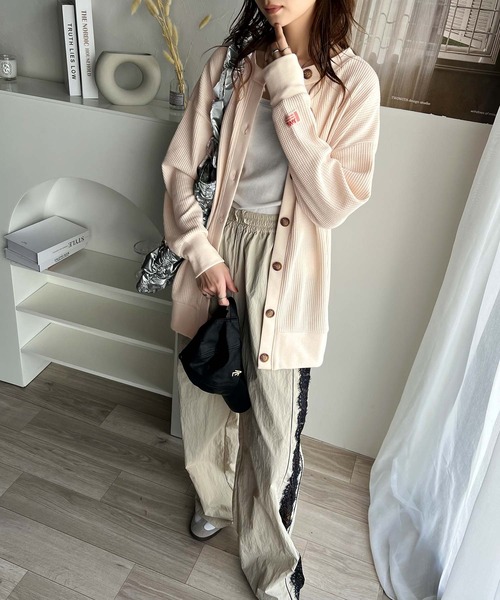 Java(ジャバ)の「《JaVaジャバ コラボ》ワッフル素材でリラックス気分。2way楽しめる オーバーサイズ カーディガン。(カーディガン/ボレロ・レディース・ブラック/ベージュ/モカ/ライトグレー/パープル/イエロー/ターコイズブルー・MEDIUM/LARGE/X-LARGE/SMALL)」の20枚目の写真