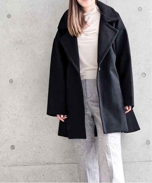 Per sist ence(パーシエンス)の「Per sist ence/パーシエンス ウールライク Wジャケット(その他アウター・レディース・ブラック/ブルー/モカ/オートミール・FREE)」の2枚目の写真