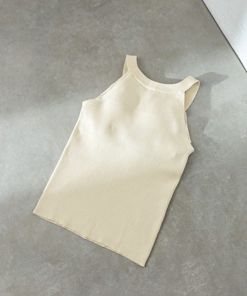 mystic（ミスティック）の「パット付アメスリニットキャミソール（キャミソール・レディース・ブラック/グリーン/アイボリー・FREE）」の2枚目の写真