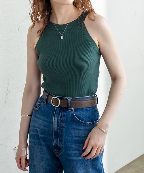 mystic（ミスティック）の「パット付アメスリニットキャミソール（キャミソール・レディース・ブラック/グリーン/アイボリー・FREE）」の10枚目の写真