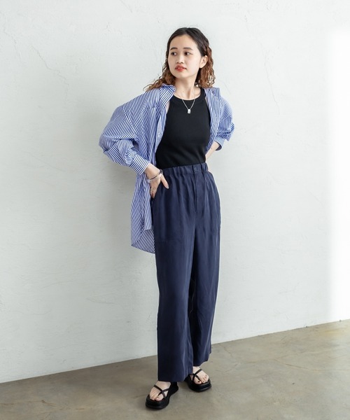 mystic（ミスティック）の「パット付アメスリニットキャミソール（キャミソール・レディース・ブラック/グリーン/アイボリー・FREE）」の4枚目の写真