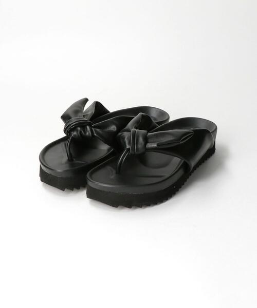 BEAUTY&YOUTH UNITED ARROWS（ビューティーアンドユースユナイテッドアローズ）の「BY トングリボン プラットフォームサンダル（サンダル・レディース・オフホワイト/オリーブ/ブラック・MEDIUM/LARGE）」の2枚目の写真