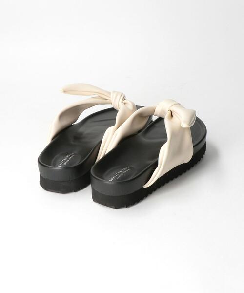 BEAUTY&YOUTH UNITED ARROWS（ビューティーアンドユースユナイテッドアローズ）の「BY トングリボン プラットフォームサンダル（サンダル・レディース・オフホワイト/オリーブ/ブラック・MEDIUM/LARGE）」の7枚目の写真