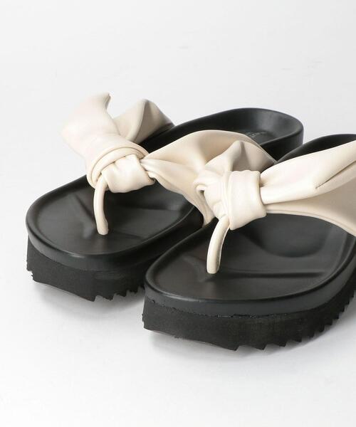 BEAUTY&YOUTH UNITED ARROWS（ビューティーアンドユースユナイテッドアローズ）の「BY トングリボン プラットフォームサンダル（サンダル・レディース・オフホワイト/オリーブ/ブラック・MEDIUM/LARGE）」の8枚目の写真
