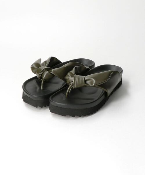 BEAUTY&YOUTH UNITED ARROWS（ビューティーアンドユースユナイテッドアローズ）の「BY トングリボン プラットフォームサンダル（サンダル・レディース・オフホワイト/オリーブ/ブラック・MEDIUM/LARGE）」の11枚目の写真