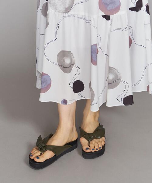 BEAUTY&YOUTH UNITED ARROWS（ビューティーアンドユースユナイテッドアローズ）の「BY トングリボン プラットフォームサンダル（サンダル・レディース・オフホワイト/オリーブ/ブラック・MEDIUM/LARGE）」の12枚目の写真