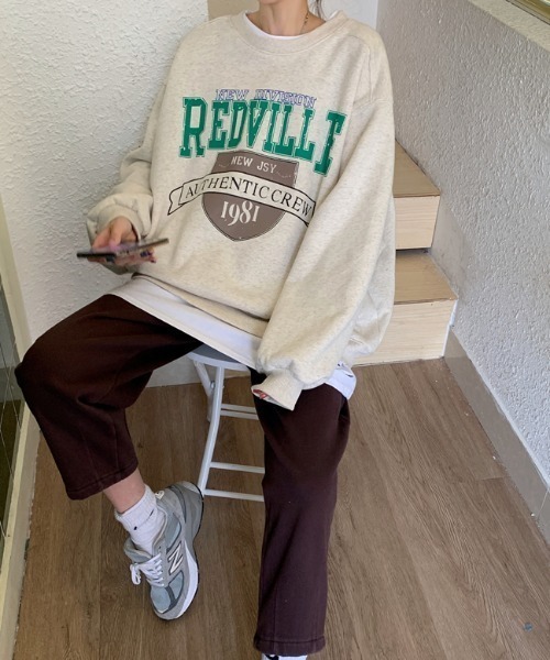 KOR（ケーオーアール）の「ビッグシルエット ロゴプルオーバー（スウェット・レディース・グレー/ブラック/ネイビー・FREE）」の10枚目の写真