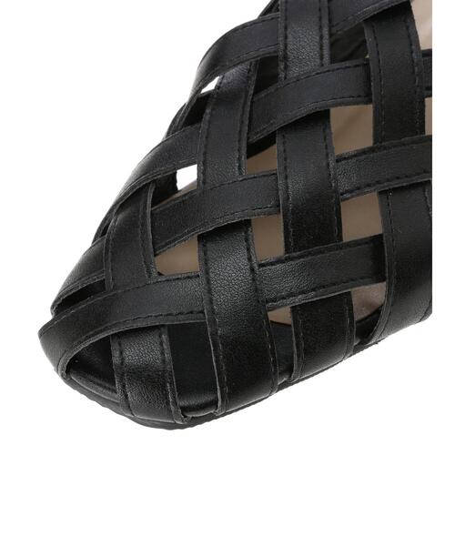 Green　Parks（グリーンパークス）の「・アミコミデザインサンダル＊（サンダル・レディース・アイボリー/ダークブラウン/ブラック・M/L）」の6枚目の写真