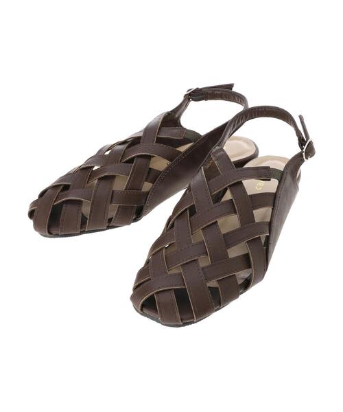 Green　Parks（グリーンパークス）の「・アミコミデザインサンダル＊（サンダル・レディース・アイボリー/ダークブラウン/ブラック・M/L）」の11枚目の写真