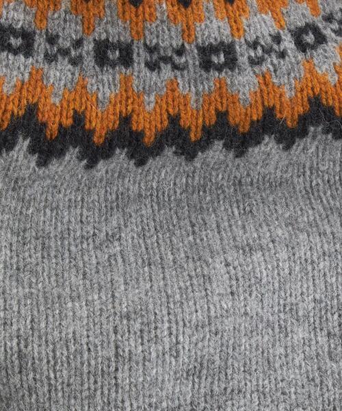 Harley of Scotland（ハーレーオブスコットランド）の「【別注】＜Harley of Scotland＞ オーバー ノルディック プルオーバー ニット（ニット/セーター・レディース・ブラック/グレー・FREE）」の12枚目の写真