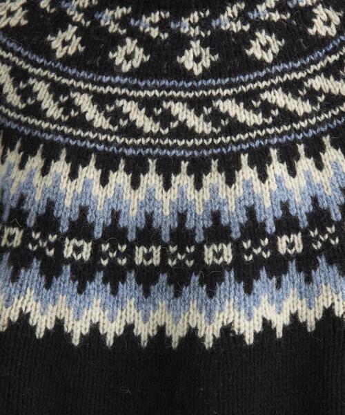 Harley of Scotland（ハーレーオブスコットランド）の「【別注】＜Harley of Scotland＞ オーバー ノルディック プルオーバー ニット（ニット/セーター・レディース・ブラック/グレー・FREE）」の19枚目の写真
