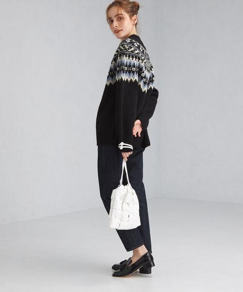 Harley of Scotland（ハーレーオブスコットランド）の「【別注】＜Harley of Scotland＞ オーバー ノルディック プルオーバー ニット（ニット/セーター・レディース・ブラック/グレー・FREE）」の21枚目の写真