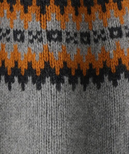 Harley of Scotland（ハーレーオブスコットランド）の「【別注】＜Harley of Scotland＞ オーバー ノルディック プルオーバー ニット（ニット/セーター・レディース・ブラック/グレー・FREE）」の15枚目の写真