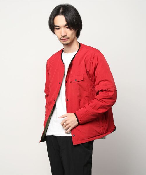 gym master（ジムマスター）の「ＲＶマウンテンキルト２ＷＡＹノーカラーＪＫＴ（ノーカラージャケット・メンズ・パープル/ベージュ/ブラック/オリーブ/ブルー/その他・SMALL/LARGE/MEDIUM/X-LARGE）」の22枚目の写真