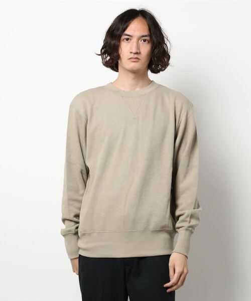 KRIFF MAYER（クリフメイヤー）の「ビッグピケクルー（スウェット・メンズ・ベージュ/ネイビー/オレンジ/グリーン/チャコール・SMALL/MEDIUM/LARGE/X-LARGE）」の3枚目の写真