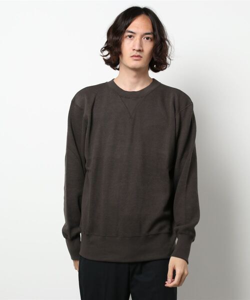 KRIFF MAYER（クリフメイヤー）の「ビッグピケクルー（スウェット・メンズ・ベージュ/ネイビー/オレンジ/グリーン/チャコール・SMALL/MEDIUM/LARGE/X-LARGE）」の8枚目の写真