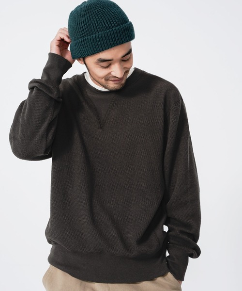 KRIFF MAYER（クリフメイヤー）の「ビッグピケクルー（スウェット・メンズ・ベージュ/ネイビー/オレンジ/グリーン/チャコール・SMALL/MEDIUM/LARGE/X-LARGE）」の15枚目の写真