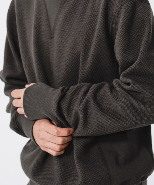 KRIFF MAYER（クリフメイヤー）の「ビッグピケクルー（スウェット・メンズ・ベージュ/ネイビー/オレンジ/グリーン/チャコール・SMALL/MEDIUM/LARGE/X-LARGE）」の14枚目の写真