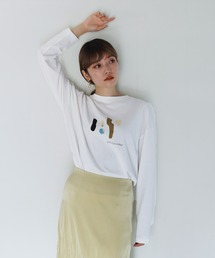 CLEIO | 【CLEIO】カットアウトペイントロングTシャツ(Tシャツ/カットソー)