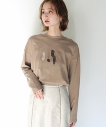 【CLEIO】カットアウトペイントロングTシャツ