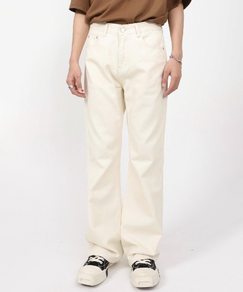 WESTBOY（ウエストボーイ）の「ルーズフレアデニムパンツ/セミワイドデニムパンツ フェード WO21S605PT 【WB ORIGINALS】（デニムパンツ・メンズ・ライトブルー/グレー/ブルー/ホワイト/ブラック/ライトグレー/ブルー系その他・M/L/XL/S）」の2枚目の写真