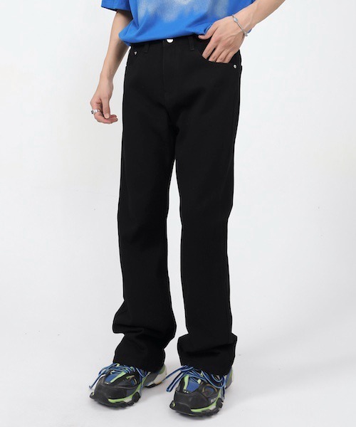 WESTBOY（ウエストボーイ）の「ルーズフレアデニムパンツ/セミワイドデニムパンツ フェード WO21S605PT 【WB ORIGINALS】（デニムパンツ・メンズ・ライトブルー/グレー/ブルー/ホワイト/ブラック/ライトグレー/ブルー系その他・M/L/XL/S）」の16枚目の写真