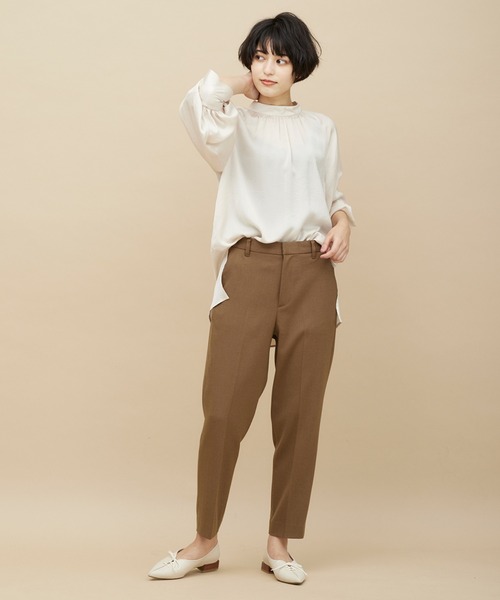 CLEARIMPRESSION （クリアインプレッション）の「TRツイル起毛テーパードパンツ（その他パンツ・レディース・オフホワイト/ベージュ/ブラウン/ブラック・5号/7号/9号/11号）」の16枚目の写真