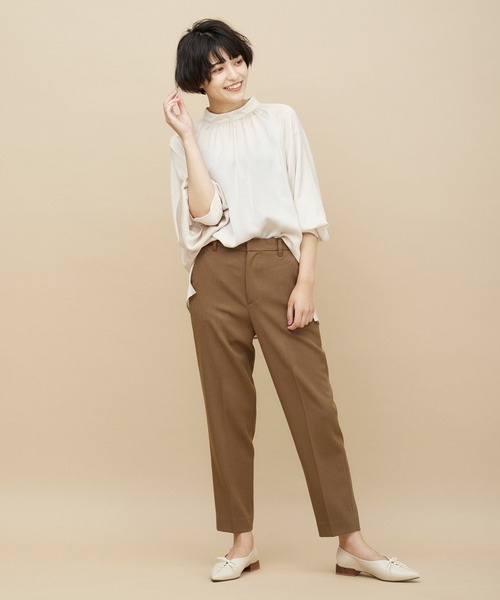 CLEARIMPRESSION （クリアインプレッション）の「TRツイル起毛テーパードパンツ（その他パンツ・レディース・オフホワイト/ベージュ/ブラウン/ブラック・5号/7号/9号/11号）」の17枚目の写真