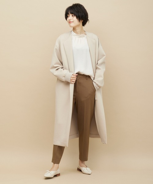 CLEARIMPRESSION （クリアインプレッション）の「TRツイル起毛テーパードパンツ（その他パンツ・レディース・オフホワイト/ベージュ/ブラウン/ブラック・5号/7号/9号/11号）」の18枚目の写真
