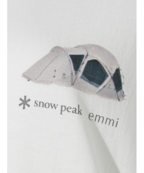 Snow Peak（スノーピーク）の「【emmi×SnowPeak】S/S T－SHIRT_emmi atelier（Tシャツ/カットソー・レディース・ホワイト/ブラウン/アイボリー・M/L）」の15枚目の写真