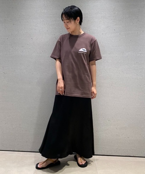 Snow Peak（スノーピーク）の「【emmi×SnowPeak】S/S T－SHIRT_emmi atelier（Tシャツ/カットソー・レディース・ホワイト/ブラウン/アイボリー・M/L）」の10枚目の写真