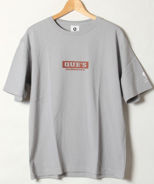 ALWAYS GOOD TIME(オルウェイズグッドタイム)の「【QUE/キュー】USAコットン ボックスロゴプリントTシャツ(Tシャツ/カットソー・メンズ・ホワイト/ブラック/グレー/サックスブルー/ピンク/イエロー/ブルー・M/L/XL)」の4枚目の写真