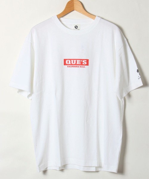 ALWAYS GOOD TIME(オルウェイズグッドタイム)の「【QUE/キュー】USAコットン ボックスロゴプリントTシャツ(Tシャツ/カットソー・メンズ・ホワイト/ブラック/グレー/サックスブルー/ピンク/イエロー/ブルー・M/L/XL)」の2枚目の写真
