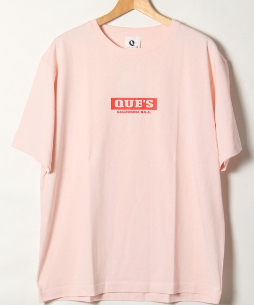 ALWAYS GOOD TIME(オルウェイズグッドタイム)の「【QUE/キュー】USAコットン ボックスロゴプリントTシャツ(Tシャツ/カットソー・メンズ・ホワイト/ブラック/グレー/サックスブルー/ピンク/イエロー/ブルー・M/L/XL)」の7枚目の写真